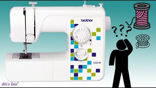 Beginners how to thread up a sewing machine Brother LS14 Lidl lx3817a sewwithabi [upl. by Meihar622]