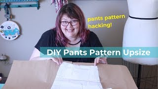 DIY Pants Pattern Upsize  simple grade up for pants [upl. by Popele]