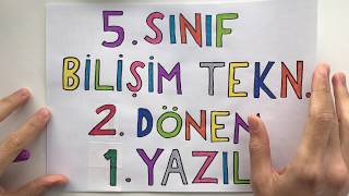 5 Sınıf Bilişim Teknolojileri 2 Dönem 1 Yazılı [upl. by Mareld243]