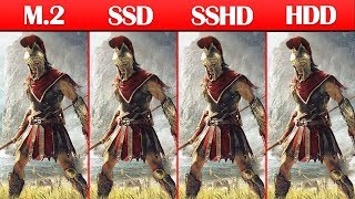 M2 NVME vs SSD vs SSHD vs HDD Game Loading Times [upl. by Lesko]