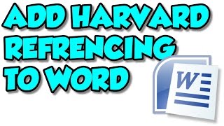 how to add harvard referencing to word 2010 [upl. by Ynnavoig]