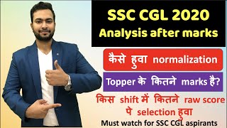 SSC CGL 20202021 Tier1 Analysis After Marks Normalisation Analysis Toppers Tier2 preparation [upl. by Lodie383]