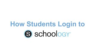 How Students Login to Schoology [upl. by Cheke724]