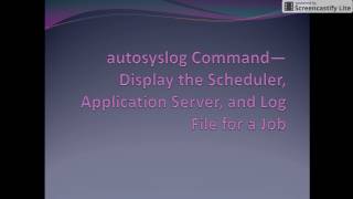 How to display Event Scheduler Application server log file in Autosys [upl. by Linnea]