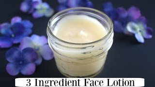 3 Ingredient 100 Natural Face Lotion  Easy amp Nourishing [upl. by Omrellig937]