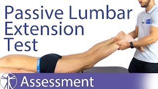 Passive Lumbar Extension Test PLET  Lumbar Instability [upl. by Peddada]