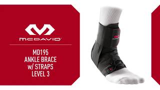 McDavid SportMed – How to Fit MD195 Ankle Brace With Straps [upl. by Nalyad]