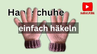 Haekelmuster HANDSCHUHE einfach und schnell [upl. by Asiole704]