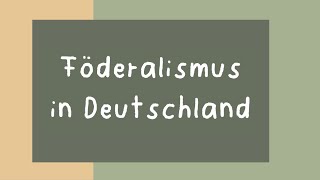 Föderalismus in Deutschland [upl. by Rayham]