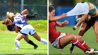 Disrespectful amp Dirty Plays in WOMENs Football [upl. by Atinat]