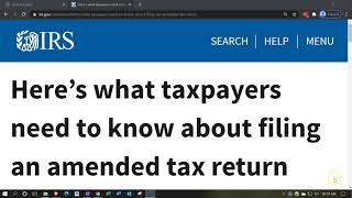 IRS News  Here’s what taxpayers need to know about filing an amended tax return [upl. by Oliviero]