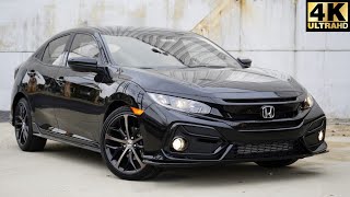 2021 Honda Civic Hatchback Review  A Drivers Hatchback [upl. by Enneirda]