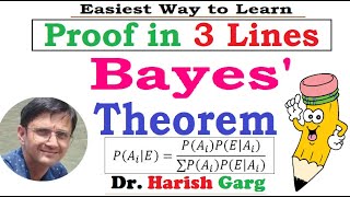 Bayes Theorem  Concept  Proof In 3 lines [upl. by Alegnave]