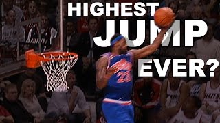 LeBron James Highest Jump EVER Gets Head Over The Rim From 01102010 [upl. by Ehttam]