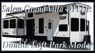 3 Bedroom 2 Story Salem Grand Villa 42FLDL Tiny Home style Trailer  Couchs RV Nation RV Review Tour [upl. by Dhiren]