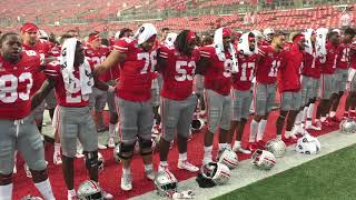 Ohio State football team sings Carmen Ohio after defeating Miami OH 765 [upl. by Nador711]