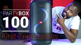 JBL Partybox 100  With Sound Sample  First Impressions [upl. by Oad]