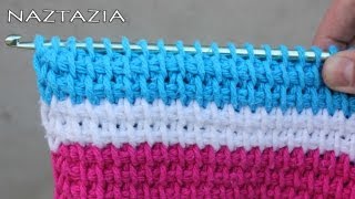 HOW to TUNISIAN CROCHET  Beginner Tunisian Tunisia Afghan Simple Stitch TSS Tunecino [upl. by Dibb]