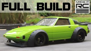 Widebody Mazda RX7 124 Scale RC Model Car Custom Build [upl. by Rind]