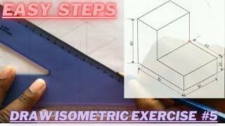 How to draw an Isometric Projection  Exercise 5 Beginners [upl. by Kristian]