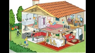 Les pièces les meubles et les objets de la maison [upl. by Eenoj]