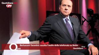 BerlusconiTarantini ascolta laudio della telefonata su Belén [upl. by Dyanna]