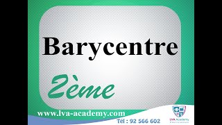 ✅ Math  Barycentre  2ème année [upl. by Daniele]