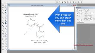 ChemDraw tutorial 14 Mass Fragmentation Tool [upl. by Yorick]