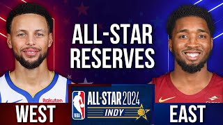 Official 2024 NBA AllStar RESERVES Lineup  East vs West [upl. by Koetke]