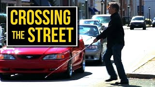 How Blind People Cross The Street Alone [upl. by Ahcirt]