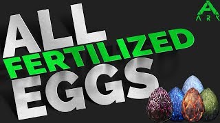 How to spawn all fertilized eggs  GFI Commands  Ark Survival Evolved [upl. by Kciredec338]