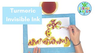 Turmeric Invisible Ink  Easy Science Experiment to do at Home [upl. by Ettore]