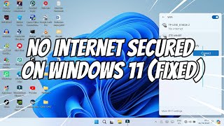 How to Fix Network No Internet Secured on Windows 11 [upl. by Genny]