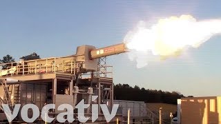 The Navys Experimental Railgun Fires At 4500 MPH [upl. by Valerie]