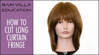 How To Cut Long Curtain Bangs  Curtain Fringe Tutorial [upl. by Rasia36]