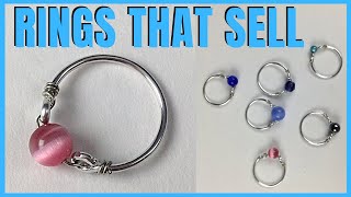 EASY Wire Rings to MAKE amp SELL Easy DIY Jewelry Making Tutorial [upl. by Aleemaj169]