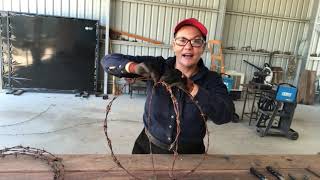 Easy DIY Barbed wire Ball Project [upl. by Laenahtan]