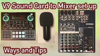 Sing like a pro with Mixer to V9 Sound card using Condenser Microphone studio set up [upl. by Ioved]