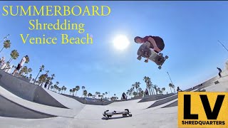 SUMMERBOARD SBX  Venice Beach Skatepark and Boardwalk Shredding [upl. by Rolyks743]