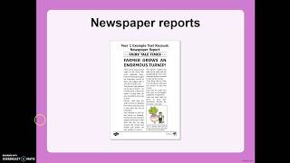 Year 1 Newspaper Report Features [upl. by Pitzer196]