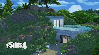 Modern House inside of a Mountain  The Sims 4  Speed Build  NoCC  Merel Meister [upl. by Marcille286]