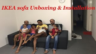 IKEA KIVIK Sofa Unboxing amp Installation  3 Seater Sofa Super Fun [upl. by Nivk]