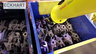 Bin picking casted metal parts with FANUC R2000iC and 3D area sensors  Eckhart [upl. by Mauchi208]