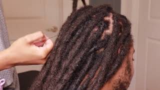 EASY Rubberband Retwist Method on Locs  NO PRODUCT [upl. by Ecnerwal440]