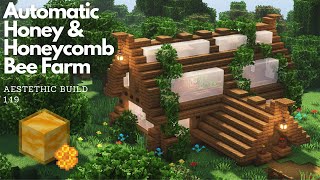 AUTOMATIC HONEY amp HONEYCOMB BEE FARM  Minecraft Tutorial  Java 121 [upl. by Yrrem]