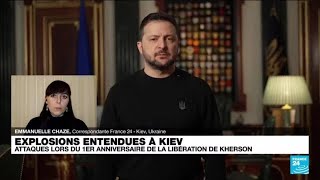 Guerre en Ukraine  première attaque sur Kiev depuis septembre • FRANCE 24 [upl. by Orling644]