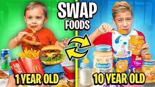 10 year old SWAPS FOOD with Baby For a DAY 😱  The Royalty Family [upl. by Kahler]