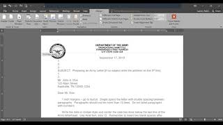 Writing an Army Letter IAW AR 2550 [upl. by Zigrang]