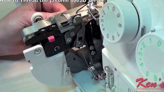 How to thread the Janome 8002D Serger [upl. by Bogey510]