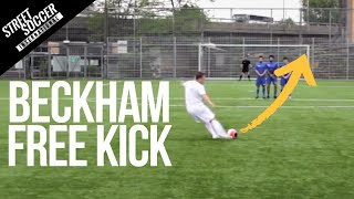 Learn David Beckham Free kick  Street Soccer International [upl. by Adnahsat]